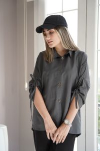 شومیز مانتویی استین بندی - تصویر 2