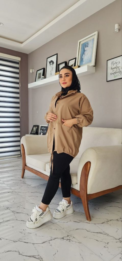 شومیز مانتویی جیب دوبل  - تصویر 2